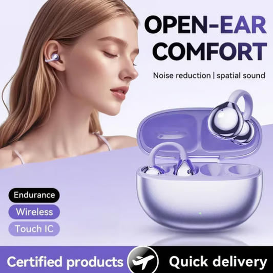 🎧 "Bluetooth-hodetelefoner med øreklips - 🎁 KJØP 2, FÅ GRATIS FRAKT NÅ! 🔄🏃 