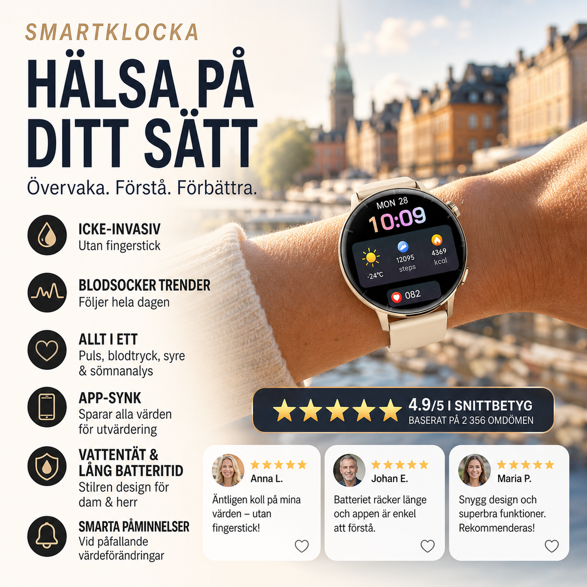 ✨⌚-50 % | Smartklocka med många funktioner