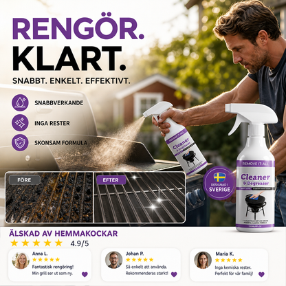 🏆🇸🇪 Populär bland svenska kunder🔥 50 % RABATT NU! 🧼 Kraftfull Grillrengöring & Avfettning – Löser Upp Fett och Fastbrända Rester 🍖✨