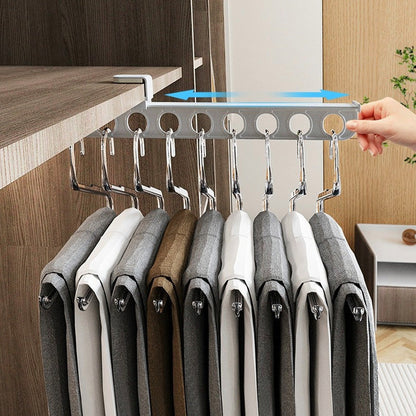 🧺 50% RABATT! 🚪 Utdragbar Garderobsorganisatör – Maximerar Utrymme, Enkel Installation & För Kläder/Skor 👠