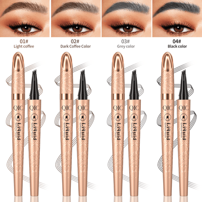 ✏️ KÖP 1, FÅ 1 GRATIS! ✨ 3D Microblading Penna – Vattentät, 4-in-1 Spets & Naturlig Ögonbrynseffekt 💄