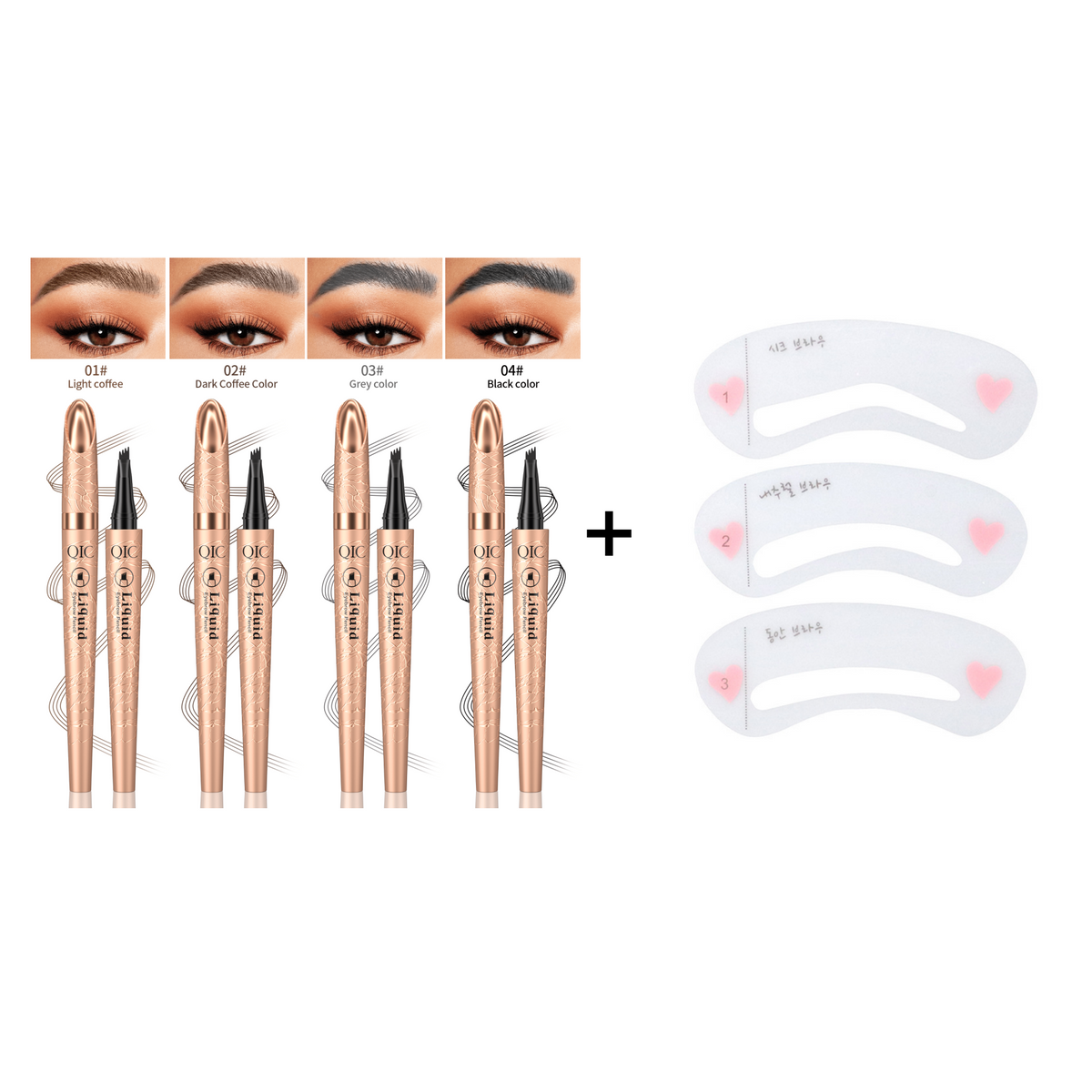 ✏️ KÖP 1, FÅ 1 GRATIS! ✨ 3D Microblading Penna – Vattentät, 4-in-1 Spets & Naturlig Ögonbrynseffekt 💄