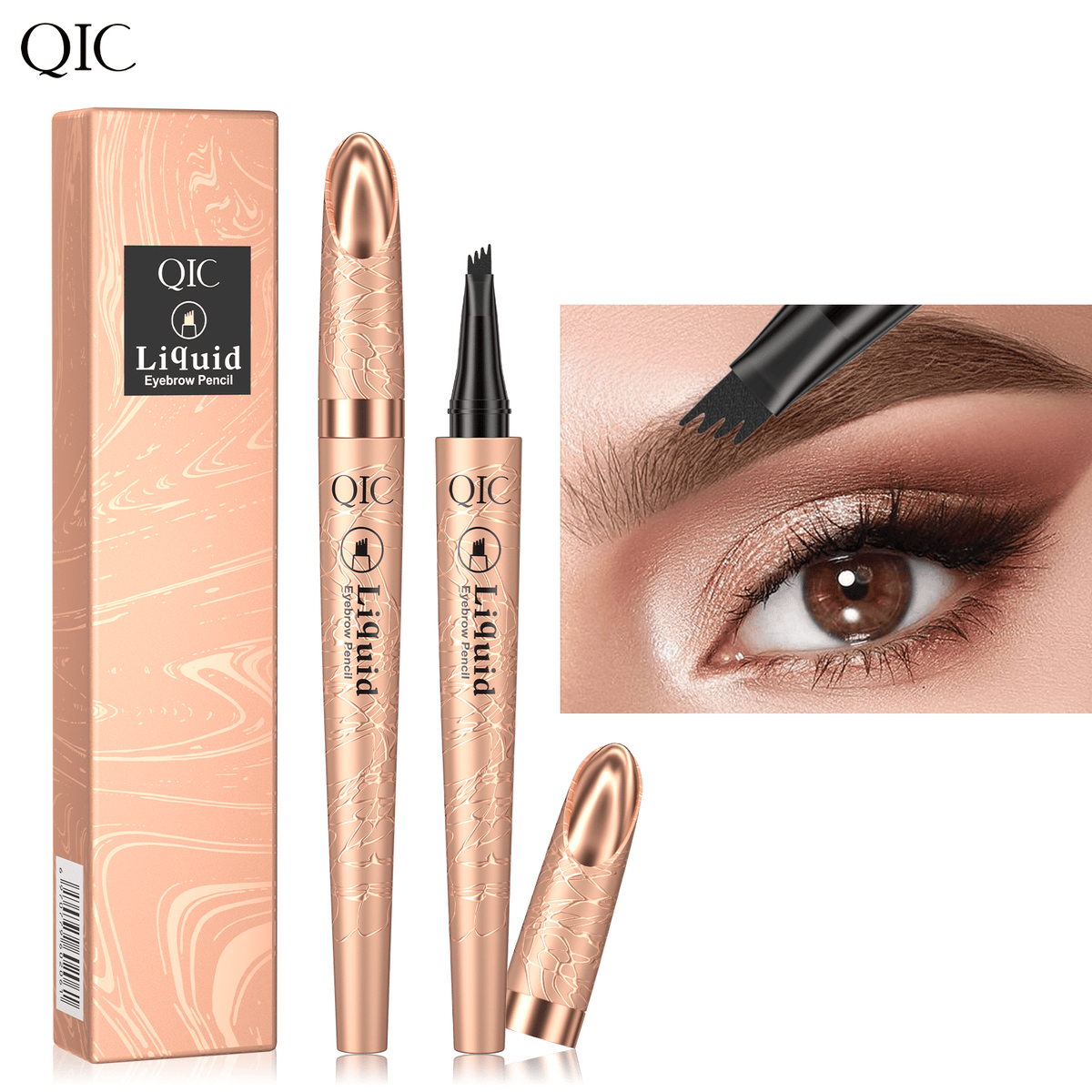 ✏️ KÖP 1, FÅ 1 GRATIS! ✨ 3D Microblading Penna – Vattentät, 4-in-1 Spets & Naturlig Ögonbrynseffekt 💄