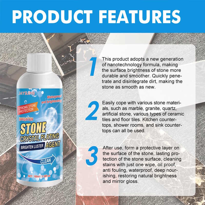 🧼 KÖP 2 FÅ 3! ✨ Stenfläckborttagningsmedel - Tar Effektivt Bort Oxidation, Rost och Fläckar från Olika Ytor 🌟🪨