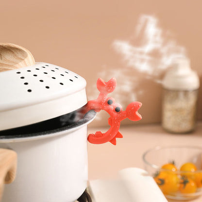 🥳🦀 Krabbformad köksredskapshållare – enhandsmanövrerad, spillsäker, värmebeständig och hållbar 🍳✨