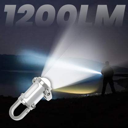 🔥Rea på topp🔥1200LM Superljus Mini Nyckelringsficklampa Vattentät