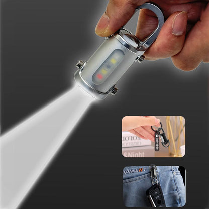 🔥Rea på topp🔥1200LM Superljus Mini Nyckelringsficklampa Vattentät