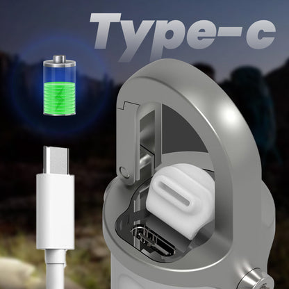 🔥Rea på topp🔥1200LM Superljus Mini Nyckelringsficklampa Vattentät