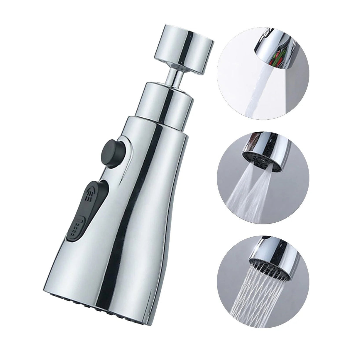 💧🔄 360° roterande högtryckskran med adapter – flexibelt vattenflöde för enklare rengöring 🚰✨