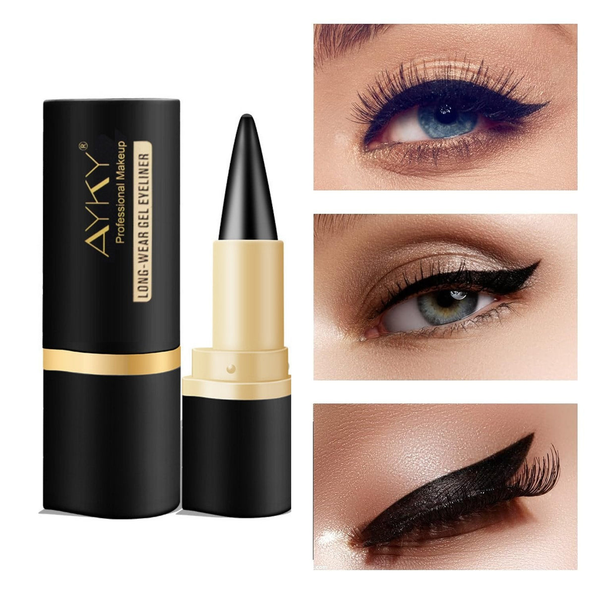❤️KÖP 1 FÅ 1 GRATIS❤️Viral profession Kajal Eyeliner Pen Gel - Snabbtorkande formula för ögonkontur