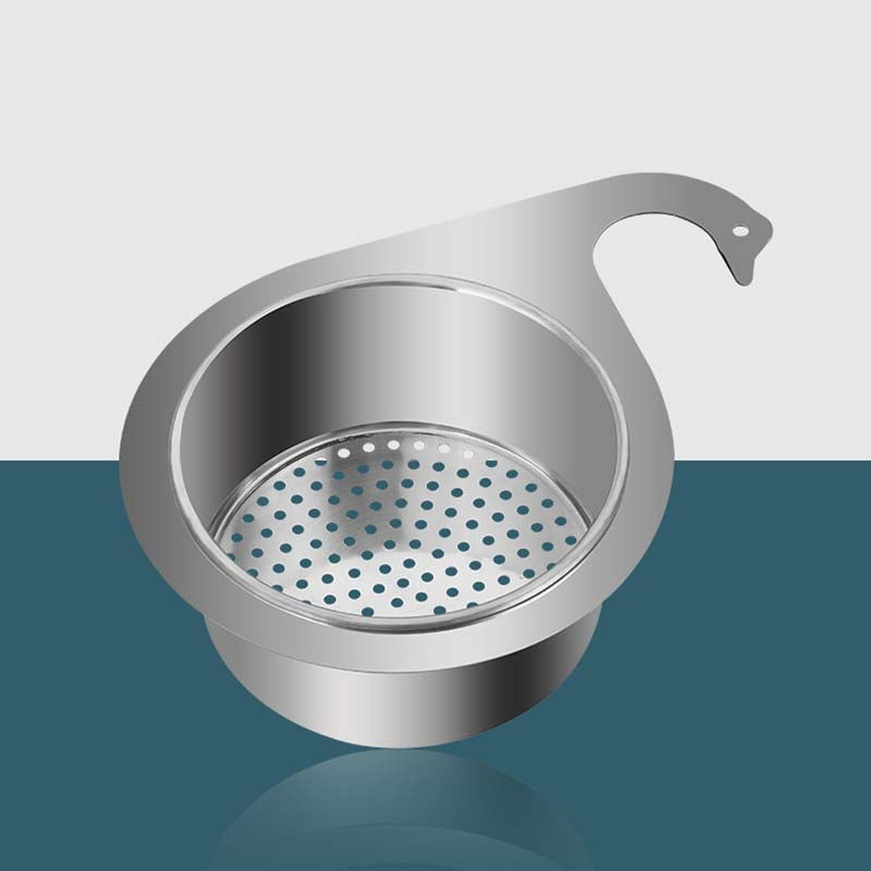 🛒50% RABATT NU! 🦢Svanformad korg i rostfritt stål för diskbänk – Praktisk silkorg för köksavfall & diskning 🧼✨