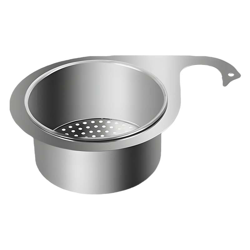 🛒50% RABATT NU! 🦢Svanformad korg i rostfritt stål för diskbänk – Praktisk silkorg för köksavfall & diskning 🧼✨