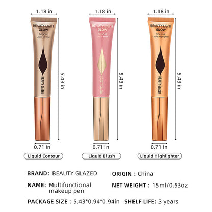 ⭐Köp 1 få 1 gratis⭐Multifunktionell sminkborste Highlighter Shadow Finishing Stick