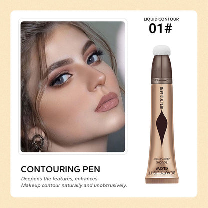 ⭐Köp 1 få 1 gratis⭐Multifunktionell sminkborste Highlighter Shadow Finishing Stick