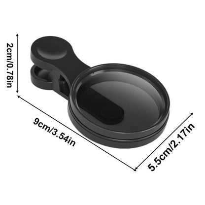 Sirkulært polariseringsfilter med ultrasmal klips