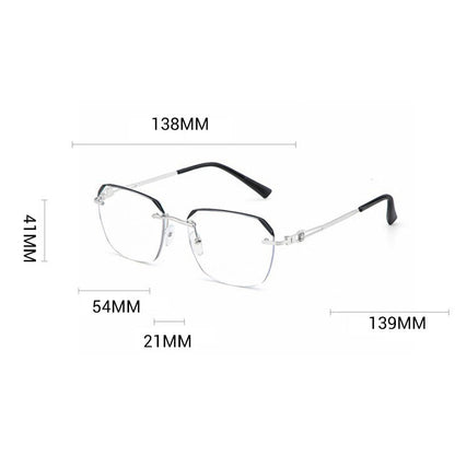 🔥50 % RABATT🔍 Ramlösa glasögon som blockerar blått ljus | Avancerad teknik för att blockera blått ljus · 👓 Snygg ramlös design · Perfekta för både fritid och arbete