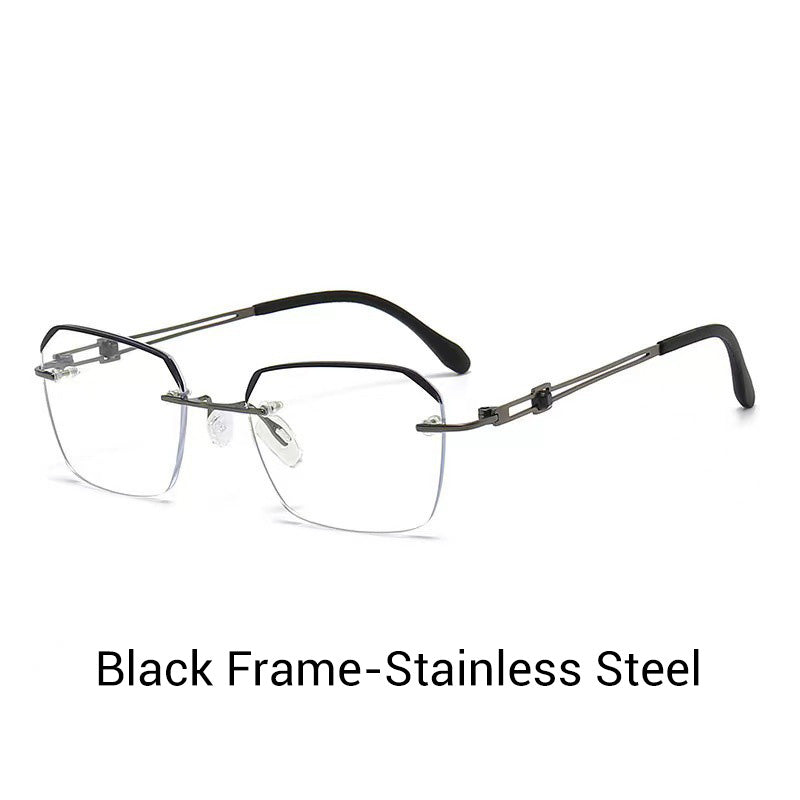 🔥50 % RABATT🔍 Ramlösa glasögon som blockerar blått ljus | Avancerad teknik för att blockera blått ljus · 👓 Snygg ramlös design · Perfekta för både fritid och arbete