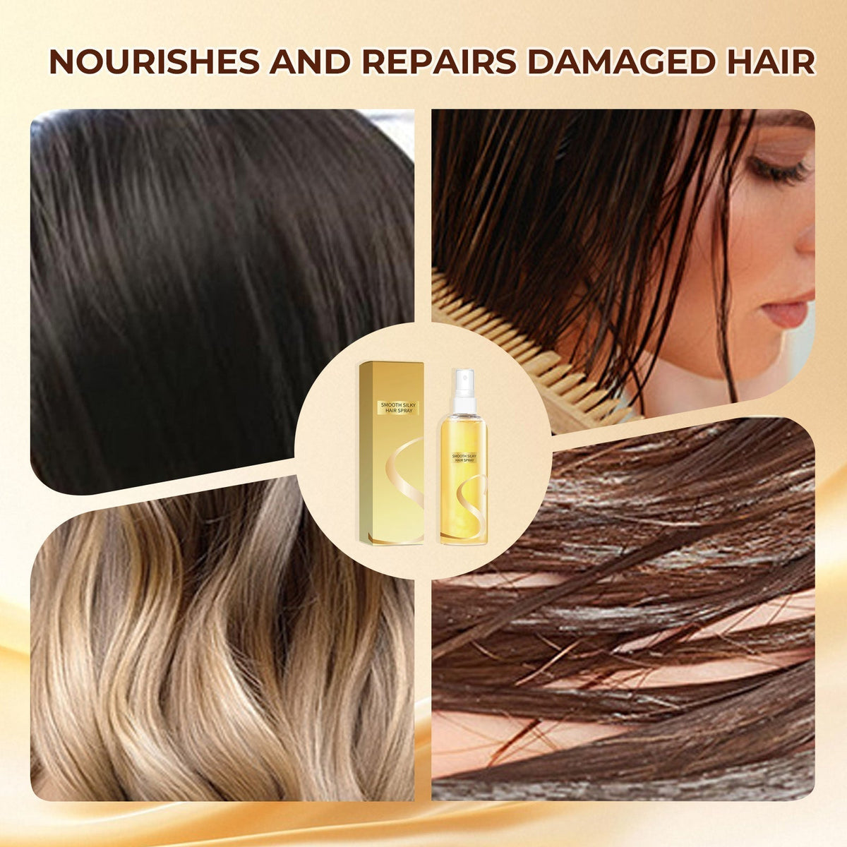 ✨Magic Hair Oil Spray ✨ 💖 Ge ditt hår bestående glans och skydd 🌿 Perfekt för torrt och skadat hår  ✅ Lämna på håret - ingen sköljning krävs ✅ Lätt att använda - spraya och styla med lätthet ✅ Fuktgivande ingredienser - Arganolja och E-vitamin