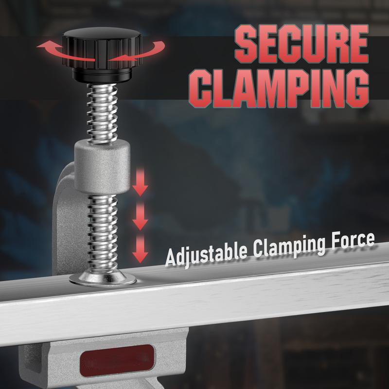 🔥 Justerbar rörklämma för svetsning och trä🔧✨ ⚙️ Universal - Lämplig för olika material och storlekar 💪 Super Grip - Håll stadigt medan du arbetar 🔨 Dubbel användning - Perfekt för svetsning och träbearbetning