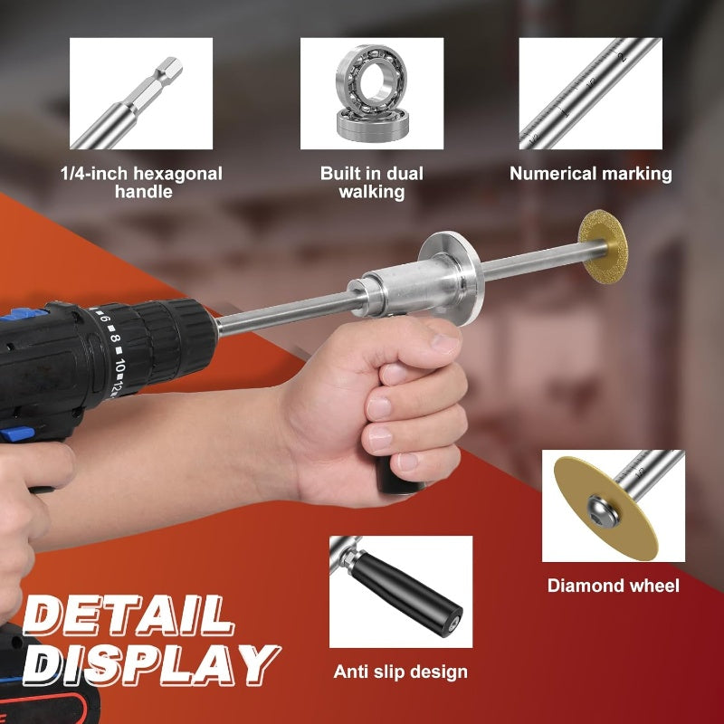 🔥 PVC-rørkutter med skjærehjul 🔧⚡ ✂️ Profesjonell skjærekapasitet i harde materialer 💎 Skarpt skjærehjul for å sikre presisjon 🚿 Perfekt for rørleggerprosjekter