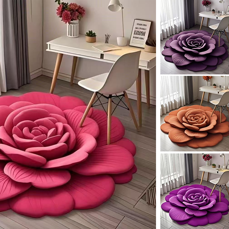 🌸Blommig Lyx Golvmatta 🏡 ✨ Mjuk plysch + kiselgur, bekvämare 🌿Huvudfunktioner: ✅ Dubbelsidig design - ena sidan är mjuk plysch, den andra sidan är diatoméjord ✅Lätt att rengöra ✅Anti-halk design