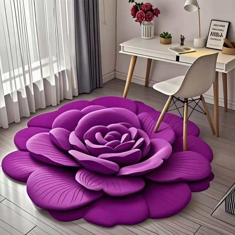 🌸Blommig Lyx Golvmatta 🏡 ✨ Mjuk plysch + kiselgur, bekvämare 🌿Huvudfunktioner: ✅ Dubbelsidig design - ena sidan är mjuk plysch, den andra sidan är diatoméjord ✅Lätt att rengöra ✅Anti-halk design
