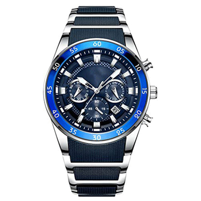 ⌚ HERRWATERPROOF KVARTSUr - DIN ÄVENTYRSKOMPIS! 🌊 🔥 200M VATTENTÅLIG - Klarar både bastu & bad: ✅ Simning 🏊‍♂️ ✅ Dykning 🤿 ✅ Vardagsklassikern 👔 ⚡ SMART FUNKTIONALITET: • Dubbel tidzon ⏱️ • Luminiscenta visare 🌙 • Kalenderfunktion 📅