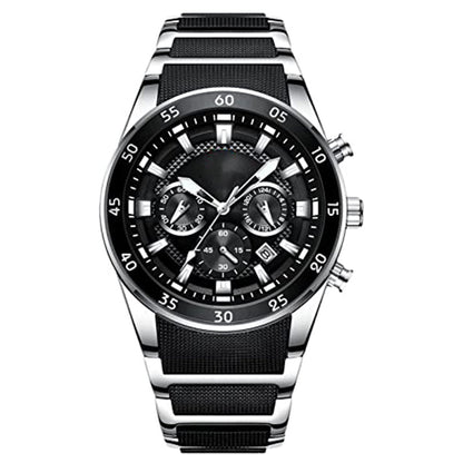 ⌚ HERRWATERPROOF KVARTSUr - DIN ÄVENTYRSKOMPIS! 🌊 🔥 200M VATTENTÅLIG - Klarar både bastu & bad: ✅ Simning 🏊‍♂️ ✅ Dykning 🤿 ✅ Vardagsklassikern 👔 ⚡ SMART FUNKTIONALITET: • Dubbel tidzon ⏱️ • Luminiscenta visare 🌙 • Kalenderfunktion 📅