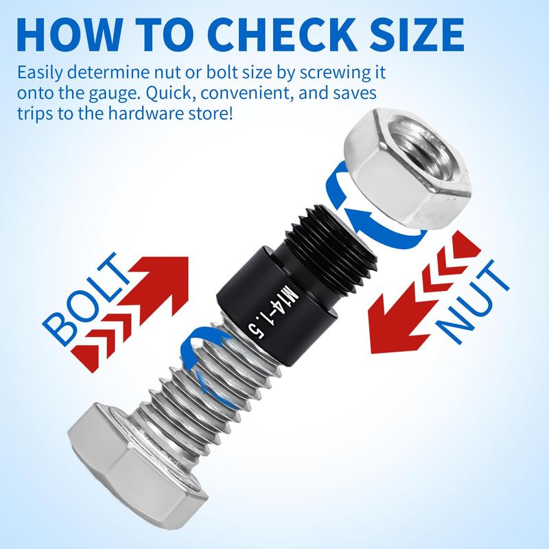 ⚙️ Profesjonelt gjengekontrollsett | For bolter og muttere 🔧 | ISO 9001-sertifisert