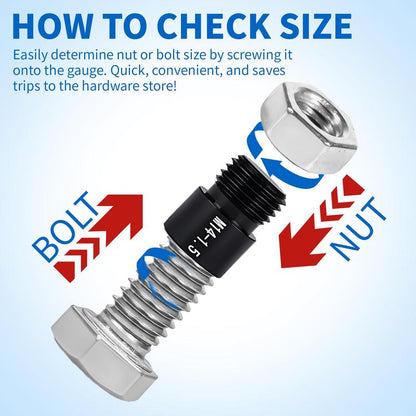 ⚙️ Profesjonelt gjengekontrollsett | For bolter og muttere 🔧 | ISO 9001-sertifisert