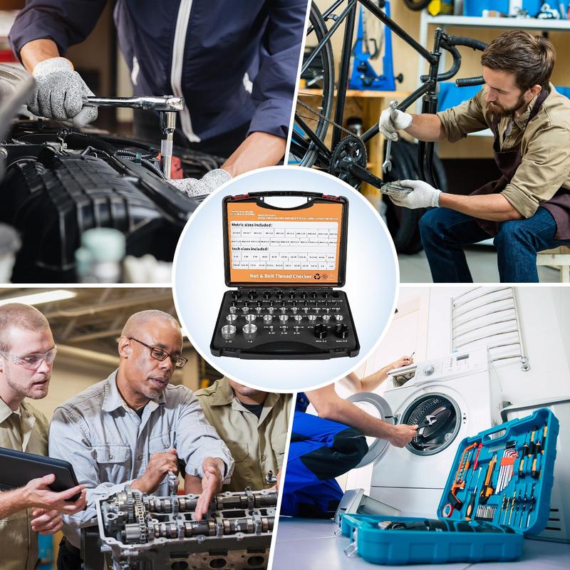 ⚙️ Profesjonelt gjengekontrollsett | For bolter og muttere 🔧 | ISO 9001-sertifisert
