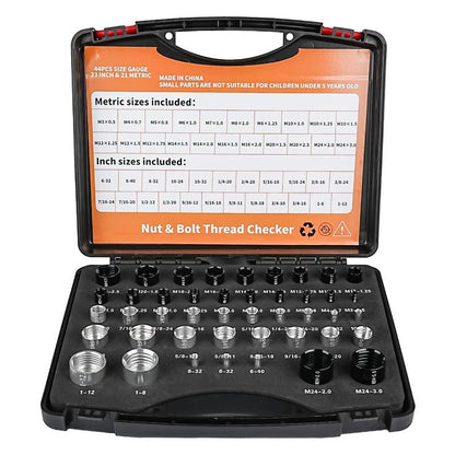 ⚙️ Profesjonelt gjengekontrollsett | For bolter og muttere 🔧 | ISO 9001-sertifisert