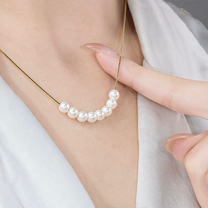 💕Lansering💕Dubbel Halsband med 3D-rosor och pärlor (2 set)