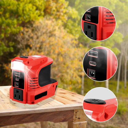 🔌【Smart Powerbank】Mini DC/AC-omformer – 300 W bærbar powerbank! ⚡ Passer for biler, bobiler, utendørs bruk og sommerhus