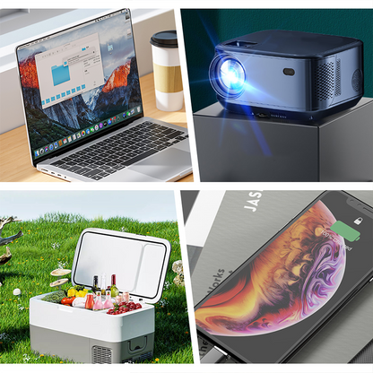 🔌【Smart Powerbank】Mini DC/AC-omformer – 300 W bærbar powerbank! ⚡ Passer for biler, bobiler, utendørs bruk og sommerhus