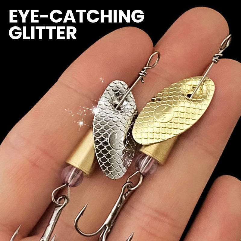 🎣✨ FÅ FLER BITES MED BLÄNDANDE BETEN! Limited Time - Glittrande Spinndrag med krokar 50% REA – Fånga mer fisk med denna magiska lura!