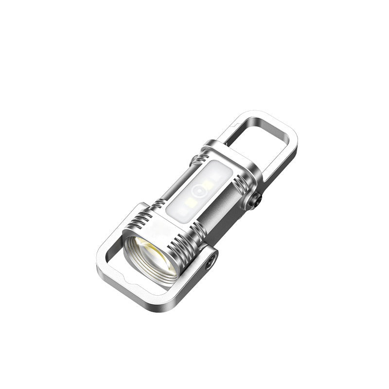 🔦Bärbar uppladdningsbar ljus nyckelring ficklampa