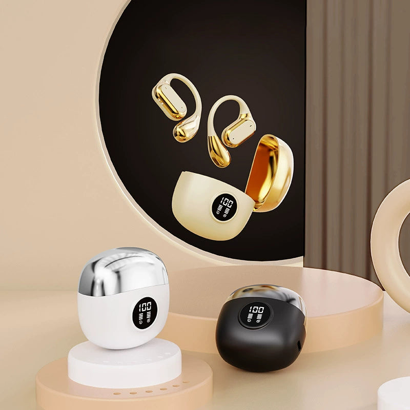 🎁 Den bästa presenten någonsin – Trådlösa AI-översättningshörlurar med OWS & Bluetooth 5.4 (Passar till iOS och Android) 🎁