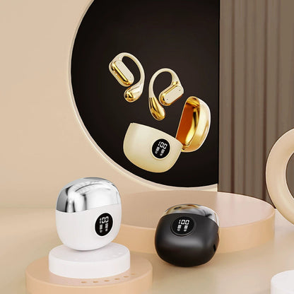 🎁 Den bästa presenten någonsin – Trådlösa AI-översättningshörlurar med OWS & Bluetooth 5.4 (Passar till iOS och Android) 🎁