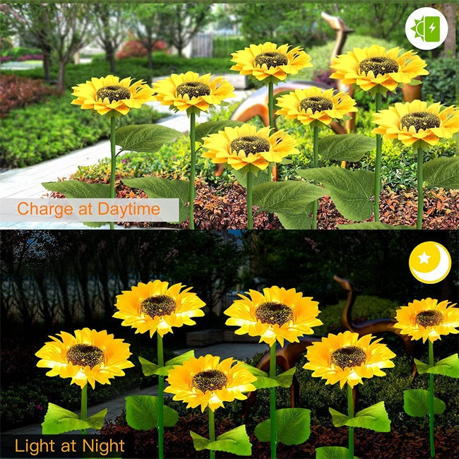 🌻 "Tänd Sommaren med Solroslyktor! ✨ Solenergidrivna Trädgårdslyktor med LED – NU 50% RABATT!