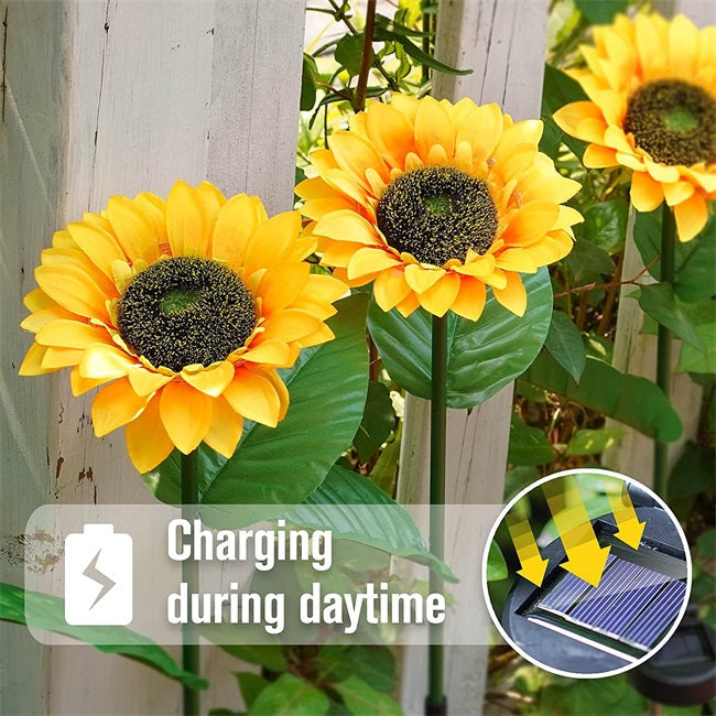 🌻 "Tänd Sommaren med Solroslyktor! ✨ Solenergidrivna Trädgårdslyktor med LED – NU 50% RABATT!
