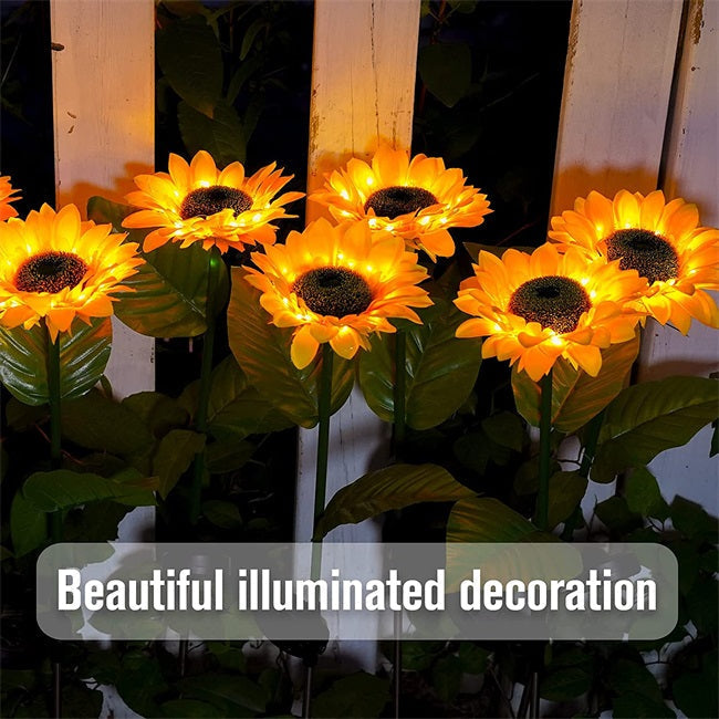 🌻 "Tänd Sommaren med Solroslyktor! ✨ Solenergidrivna Trädgårdslyktor med LED – NU 50% RABATT!
