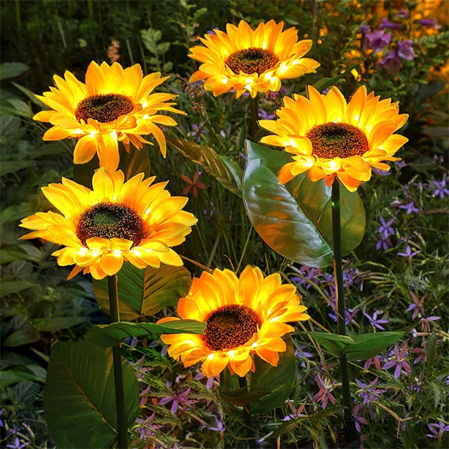 🌻 "Tänd Sommaren med Solroslyktor! ✨ Solenergidrivna Trädgårdslyktor med LED – NU 50% RABATT!