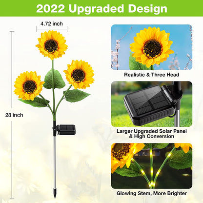 🌻 "Tänd Sommaren med Solroslyktor! ✨ Solenergidrivna Trädgårdslyktor med LED – NU 50% RABATT!