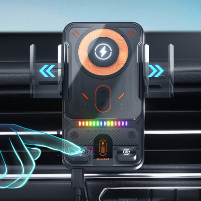 🚗50% RABATT NU! 📱 2-i-1-telefonhållare och trådlös laddare för bilen – 360° rotation, starkt grepp och snabb laddning 🔋