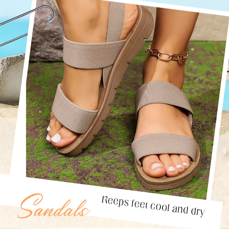👡 50% RABATT! 🔥 Halkfria Fritidssandaler för Damer med Breda Elastiska Remmar – Bekväm, Stabil & Perfekt För Sommaren ☀️