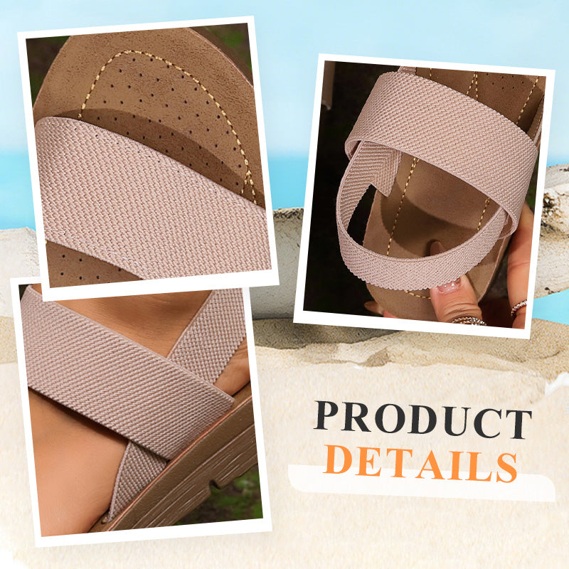 👡 50% RABATT! 🔥 Halkfria Fritidssandaler för Damer med Breda Elastiska Remmar – Bekväm, Stabil & Perfekt För Sommaren ☀️