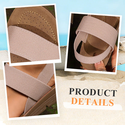 👡 50% RABATT! 🔥 Halkfria Fritidssandaler för Damer med Breda Elastiska Remmar – Bekväm, Stabil & Perfekt För Sommaren ☀️