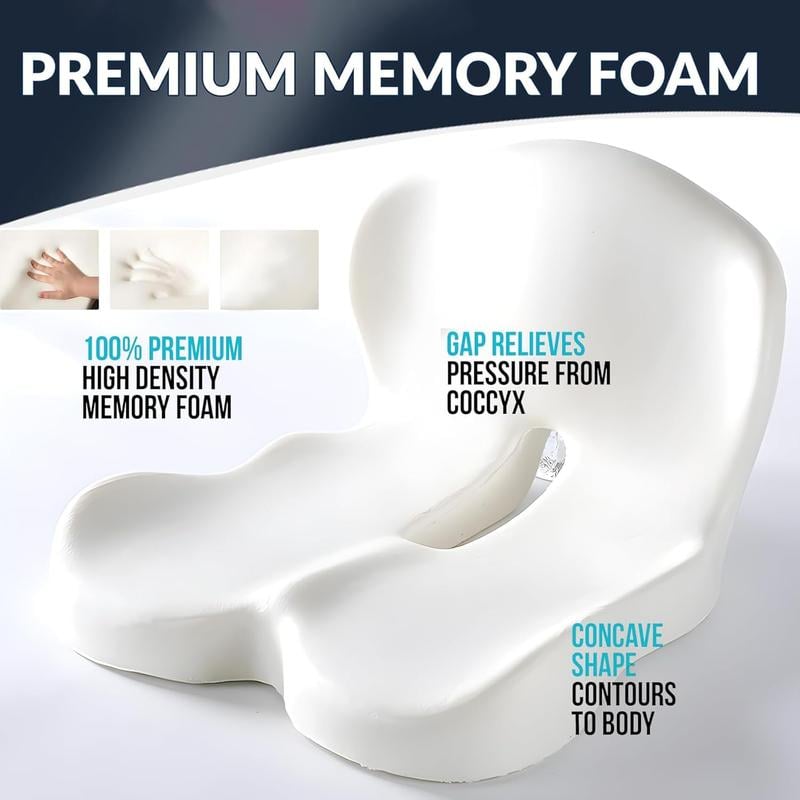 🚗💺 ERGONOMISK BILSTOL – KÖR I KOMFORT HELA DAGEN! ✨ Halkfri minnesskumsits – Formar sig efter din kropp