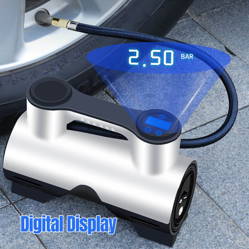 🚗✨ TRÅDLØS VEIHJELP – SMART OG RASKT! ⚡ Bærbar bilpumpe med digitalt display